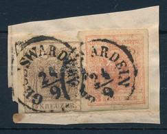 1850 3kr + 6kr ,,GROSSWARDEIN' - Sonstige & Ohne Zuordnung