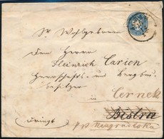 ~ 1865 10kr Levélen ,,AGRAM - Bistra, Továbbküldve ,,NEUGRADISKA' - Cernek - Sonstige & Ohne Zuordnung