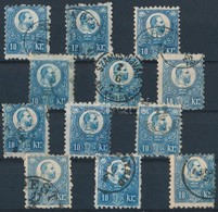 O 1871 12 Db 10kr Bélyeg Szép Színekben / 12 X 10kr Nice Colours - Andere & Zonder Classificatie