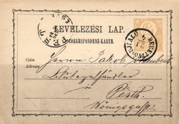 1871 2kr Díjjegyes Levelez?lap 'BERETTYÓ=UJFALU' - 'PEST/ESTE' - Other & Unclassified