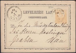 1874 Díjjegyes Levez?lap 'RAKOVICZ NYITRA M' - 'WIEN' - Other & Unclassified