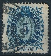 O 1874 Réznyomat 5kr, Négyzet Alakúra Fogazott Bélyeg - Altri & Non Classificati