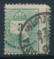 O 1881 Látványosan Képbe Fogazott  3kr (felül Sarokhiba) - Other & Unclassified