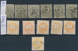 ** O 1881 6 Db Hírlapbélyeg + 1888 6 Db  Sztereo 30kr - Autres & Non Classés