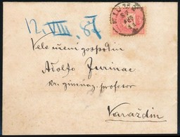 1887 5kr Levélen ,,FIUME' - Varazdin - Altri & Non Classificati