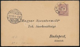 1899 Szeszeladási Bejelentés Hivatalos Díjjegyes Levelez?lap ,,BARCS' - Budapest - Andere & Zonder Classificatie