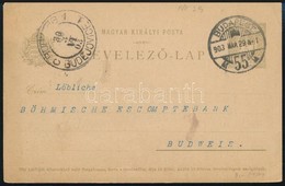 1903 Turul 5f Levelez?lap ,,BUDAPEST' - ,,BUDWEIS' - Altri & Non Classificati