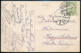 1908 Képeslap Képbe Fogazott Turul 5f Bélyeggel Bérmentesítve - Other & Unclassified