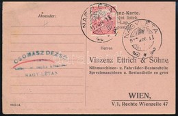 1917 10f Levelez?lap ,,NAGYLÉTA' - Wien - Other & Unclassified