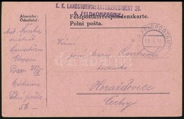 1915 Tábori Posta Levelez?lap 'K.K. LANDSTURMINFANTERIEREGIMENT 28. 6. FELDKOMPAGNIE' + 'FP 114' - Andere & Zonder Classificatie