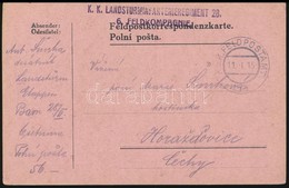 1915 Tábori Posta Levelez?lap 'K.K. LANDSTURMINFANTERIEREGIMENT 28. 6. FELDKOMPAGNIE' + 'FP 114' - Altri & Non Classificati