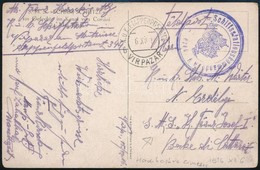 1916 Tábori Képeslap Hadihajó Postával Az S.M.S. Franz Josef I. Hajóra Címezve 'Schiffsstationskommando' + 'EP VIRPAZAR  - Sonstige & Ohne Zuordnung