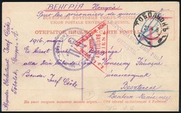 1916 Hadifogoly Képeslap Tobolskból, 4 Db Bélyegzéssel - Other & Unclassified