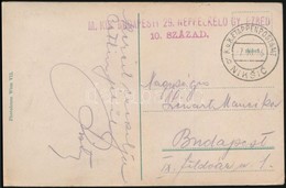 1916 Tábori Posta Képeslap / Field Postcard 'M.KIR. BUDAPESTI 29. NÉPFELKEL? GY.EZRED 10. SZÁZAD' + 'EP NIKSIC B' - Other & Unclassified