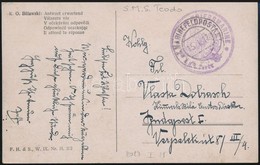 1917 Tábori Képeslap Hadihajó Postával 'S.M.S. Teodo' - Sonstige & Ohne Zuordnung