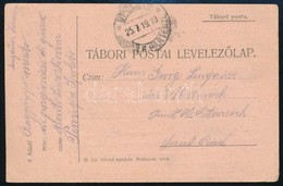 1919 Hadifogolylapként Felhasznált Tábori Lap Perugiából Ausztriába - Autres & Non Classés