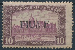 ** Fiume 1918 Parlament 10K Kézi Felülnyomással, Hiányos 'M' Bet?vel (90.000) / Mi 25 With Manual Overprint. Signed: Bod - Altri & Non Classificati