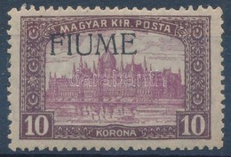 * Fiume 1919 Parlament 10K Gépi Felülnyomással, Bodor Vizsgálójellel (*475.000) (kis Betapadás / Gum Disturbance) - Autres & Non Classés