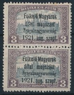 ** Nyugat-Magyarország I. 1921 Parlament 3K Pár Bodor Vizsgálójellel (12.000) - Andere & Zonder Classificatie