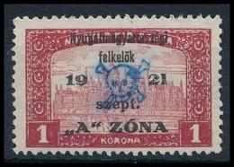 (*) Nyugat-Magyarország II. 1921 Parlament 1K Bodor Vizsgálójellel (*9.000) - Autres & Non Classés