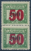 ** Nyugat-Magyarország VII. 1921 Portó 50f/200f Pár (40.000) / Mi P6 Pair. Signed: Bodor (alul Részleges Gumihiány / Mis - Andere & Zonder Classificatie