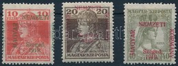 * Szeged 1919 Károly 10f, 20f + Zita 40f Bodor Vizsgálójellel (9.000) - Andere & Zonder Classificatie