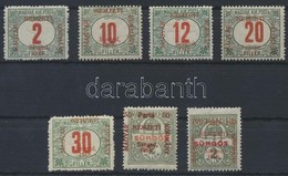 * Szeged 1919 7 Klf Portó Bélyeg (17.000) / 7 Different Postage Due Stamps. Signed: Bodor - Autres & Non Classés