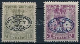 ** * Debrecen I. 1919 Zita 40f, 50f Kék Felülnyomással Garancia Nélkül (**12.500) - Altri & Non Classificati