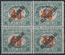 ** Debrecen I. 1919 Portó/Köztársaság 40f Négyestömb Garancia Nélkül (30.000) - Sonstige & Ohne Zuordnung