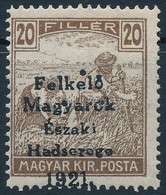 * Nyugat-Magyarország V. 1921 Arató 20f Hármaslyukasztással, Garancia Nélkül (**35.000) - Andere & Zonder Classificatie