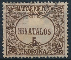 O 1921 Hivatalos 5K Eltolódott értékjelzéssel / Official Mi 15 With Shifted Value - Autres & Non Classés