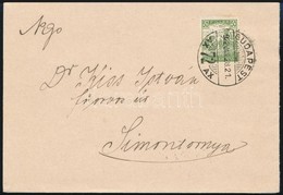 1922 Levél 50f ,,BUDAPEST' - ,,SIMONTORNYA' - Sonstige & Ohne Zuordnung
