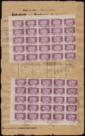 1926 Ikarusz 500K 2 Db 25-ös Tömbben átadó Jegyzéken / Mi 384 Blocks Of 25 On Printed Matter - Autres & Non Classés