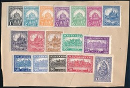 * 1926 Peng?-fillér (I.) Sor + Keskeny Madonna 1P Lapra Ragasztva (14.800) - Andere & Zonder Classificatie