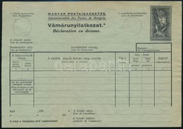 1937 Használatlan Vámáru Nyilatkozat - Otros & Sin Clasificación