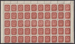 ** 1946 Milpeng?s 5000 Milpeng? 50-es ívdarab Eltolódott értékszámokkal / Mi 911 Sheet Part Of 50 With Shifted Numerals - Autres & Non Classés