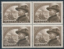 ** * 1950 Bem 40f Négyestömb, Az Alsó 2 Bélyegen Papírránc / Mi 1142 Block Of 4, Paper Crease On 2 Stamps - Autres & Non Classés