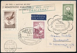 1951 Légiposta Levelez?lap ,,BUDAPEST' - ,,PÉCS' - ,,BUDAPEST' - Other & Unclassified