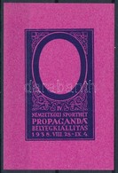 ** 1938/5a Siófoki IV. Nemzetközi Sporthét Propaganda Bélyegkiállítás Emlékív Fázisnyomata Rózsaszín Színben - Autres & Non Classés