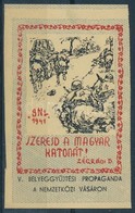 ** 1941/9abbI Magyar Honvéd Emlékív 'Szeresd A Magyar Katonát' (ívszélek Levágva) (8.000) - Sonstige & Ohne Zuordnung