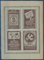 ** 1945/1c III. Bélyeggy?jtési Propaganda Kiállítás Emlékkisív (4.000) - Altri & Non Classificati