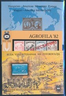 ** 1982 Agrofila + 1986 Budavár + 1989 Messenger Futárposta 3 Db Karton Emlékív - Andere & Zonder Classificatie