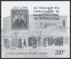 (*) 1998/1a Az 1848-1849 évi Forradalom és Szabadságharc 150. évfordulója Emlékív Feketenyomat (3.000) - Other & Unclassified