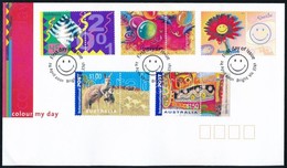 2001 Üdvözl?bélyeg Szelvényes Sor FDC-n Mi 2042-2046 - Autres & Non Classés