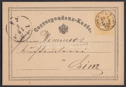 1870 Díjjegyes Levelez?lap / PS-card 'WELS' - 'LINZ' - Andere & Zonder Classificatie