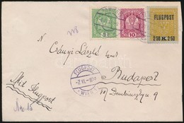 1918 Légi Levél Budapestre / Airmail Cover To Budapest - Autres & Non Classés