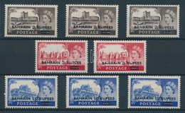 ** 1955 Nagy-Britannia Sor Felülnyomással Mi 96I-III + Mi 97I-II + Mi 98I-II Mi 98 De La Rue - Altri & Non Classificati