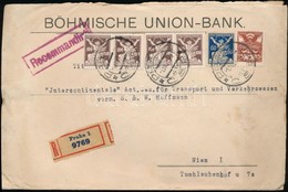 1921 Ajánlott Levél Bécsbe / Registered Cover To Vienna - Autres & Non Classés