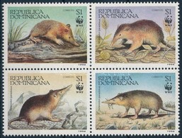 ** 1994 WWF: Haiti Patkányvakond Négyestömb + Négyestömb 4 FDC-n Mi 1698-1701 - Other & Unclassified