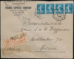1921 Ajánlott Levél Ausztriába / Registered Cover To Austria - Andere & Zonder Classificatie